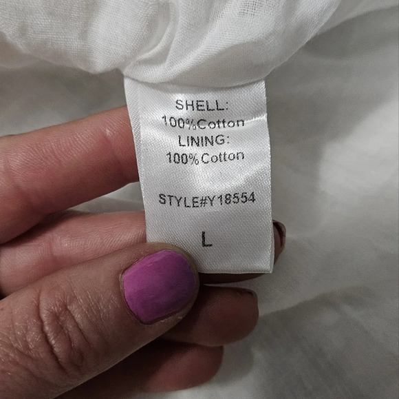 Do+Be embroidered white elastic waist  skirt. Size large - Picture 5 of 9